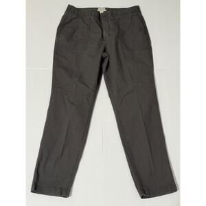 L.L. Bean Favorite Fit Stretch Canvas Gray Pants, Size 12
